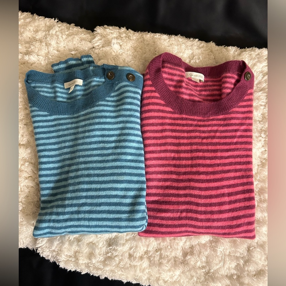 2 pieces of GARNET HILL 100% Cashmere Sweater Size Large X2